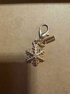 COACH Gold Snowflake Charm with Lobster Clasp